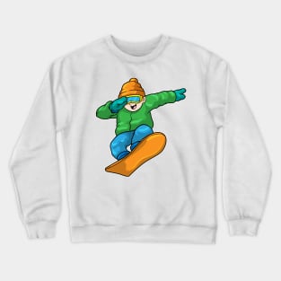 Snowboarder with Snowboard at Hip Hop Dance Dab Crewneck Sweatshirt